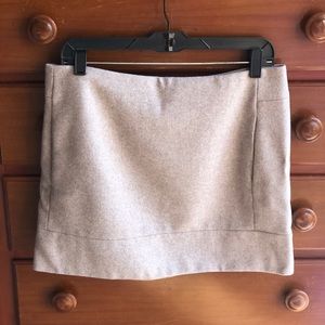 J. Crew Tan Wool Mini Skirt